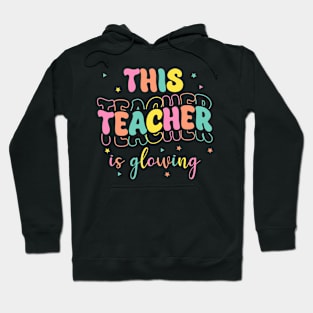 This Teacher Is Glowing Hello Summer A Funny End Of School Gift For Boy Girl Kids Hoodie